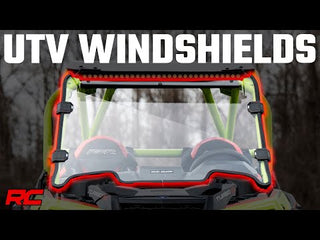 Rough Country HALF WINDSHIELD | SCRATCH RESISTANT | POLARIS RZR PRO/TURBO R