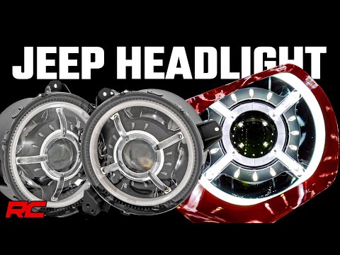 Rough Country HEADLIGHTS | DRL HALO LED | 9" | JEEP GLADIATOR JT (20-23)/WRANGLER JL (18-23)