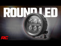 Rough Country BLACK SERIES ROUND LED LIGHT PAIR | 3.5 INCH | AMBER DRL