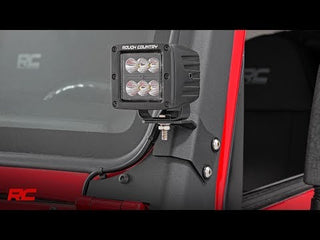 Rough Country LED LIGHT MOUNT | LOWER A-PILLAR | POD | JEEP WRANGLER TJ (97-06)