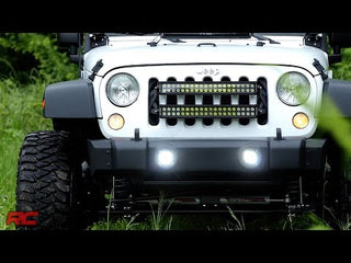 Rough Country LED LIGHT KIT | FOG MOUNT | 2" BLACK PAIR | JEEP WRANGLER JK (07-09)