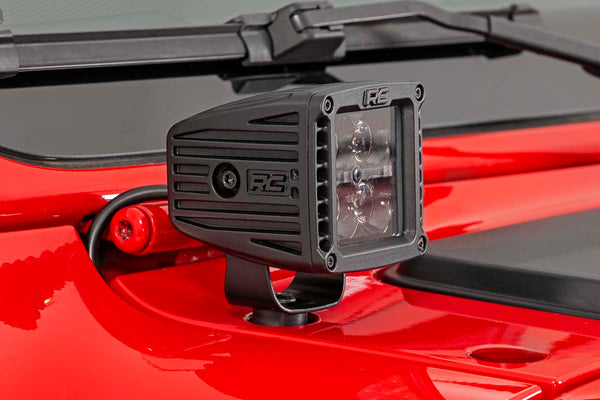 Rough Country JEEP 2-INCH LED CUBE EASY-MOUNT KIT (18-23 WRANGLER JL / 20-23 GLADIATOR)