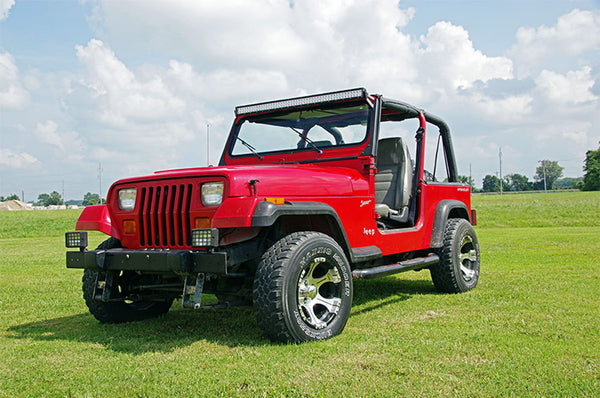 Rough Country LED LIGHT MOUNT | UPPER WINDSHIELD | 50" STRAIGHT | JEEP WRANGLER YJ (87-95)