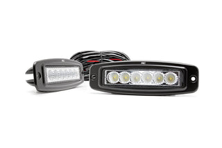 Rough Country CHROME SERIES LED LIGHT PAIR | 6 INCH | FLUSH MOUNT